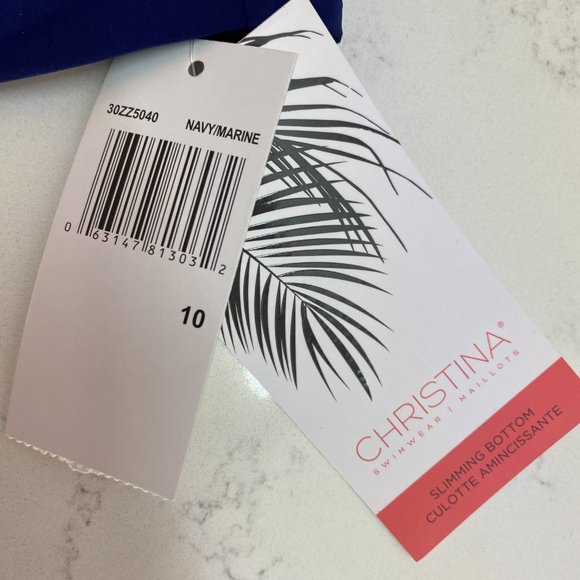 NWT Christina Navy Boyleg Bikini Bottoms Swimsuit - Picture 7 of 13